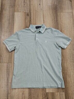 Polo Ralph Lauren Classic Fit Stretch Mesh Polo Shirt Mens Medium Light Green
